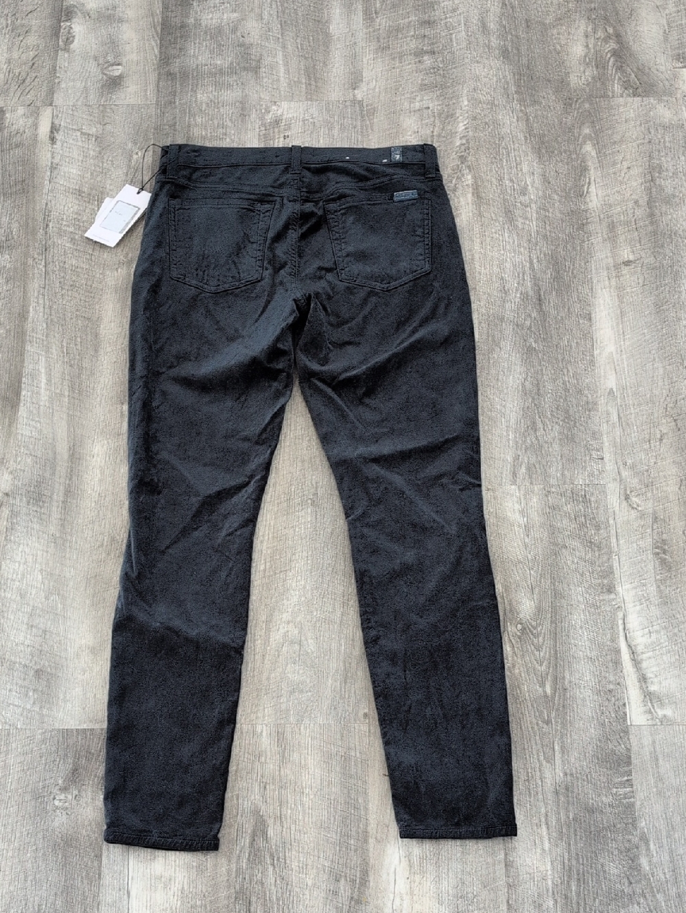 7 For All Mankind Women's Dark Blue Velvet Pants Size 28 New With Tag